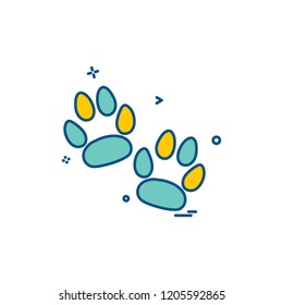 Animal paws icon design vector 