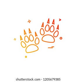 Animal paws icon design vector 