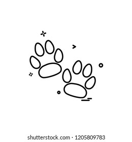 Animal paws icon design vector 