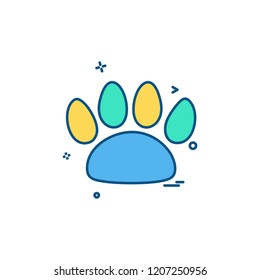 Animal paws icon design vector 