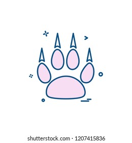 Animal paws icon design vector 