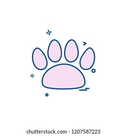 Animal paws icon design vector 