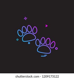 Animal paws icon design vector 