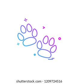Animal paws icon design vector 