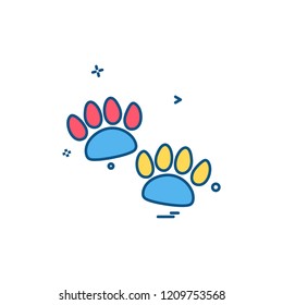Animal paws icon design vector 
