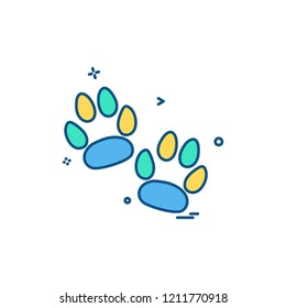 Animal paws icon design vector 