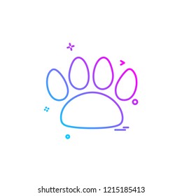 Animal paws icon design vector 