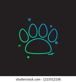 Animal paws icon design vector 