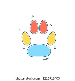 Animal paws icon design vector 