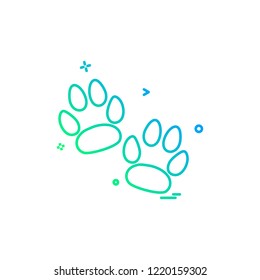 Animal paws icon design vector 