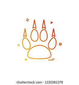 Animal paws icon design vector 