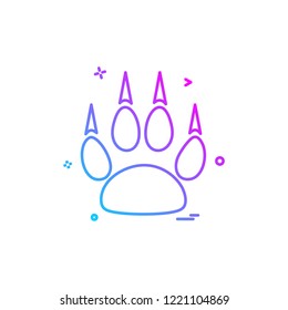 Animal paws icon design vector 