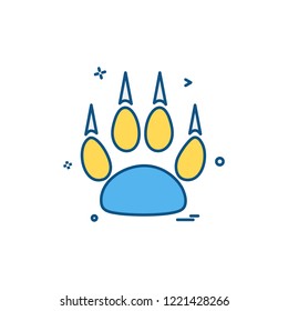 Animal paws icon design vector 