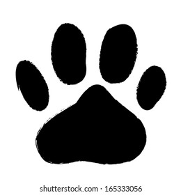 animal paws print. abstract vector illustration