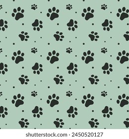 Animal paws seamless pattern background