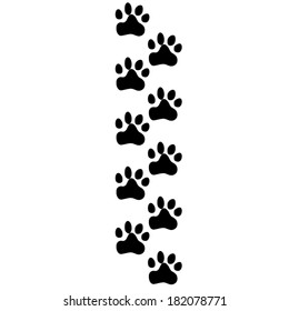 Paw Vector Foot Trail Print Cat Stock Vector (Royalty Free) 1658603149