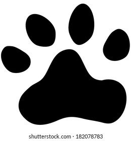 animal paws. vector illustration