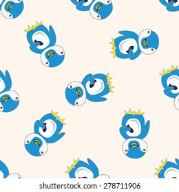 animal penguin cartoon , cartoon seamless pattern background