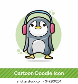 animal penguin doodle