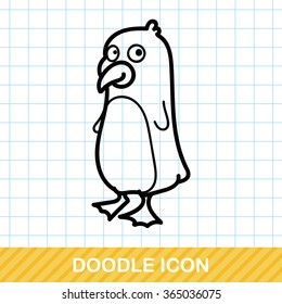 animal penguin doodle