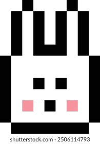 animal, pet, bunny, pixel art, rabbit, character, cute, icon, game, 8 bit, vintage, retro, nature, wildlife, zoo, fun, wild, comic, 16 bit, emotion, face, art, funny, pixel, emoticon, mosaic, design, 