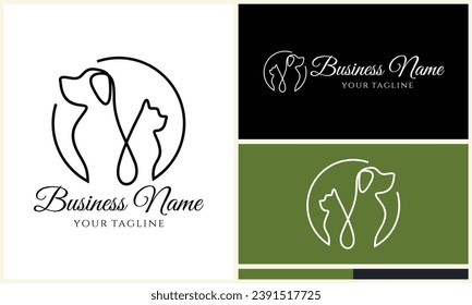 animal pet care logo template
