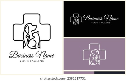 animal pet care logo template