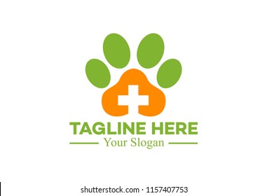 Animal Pet Clinic Care Logo Template