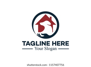animal pet clinic care logo template