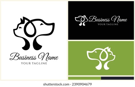 animal pet cute logo template