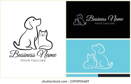 animal pet cute logo template