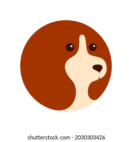 Animal pet dog cute circle logo icon symbol deign 