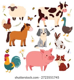 animal pet farm bonito vetor