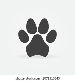 Animal Pet Foot Mark vector concept icon or design element