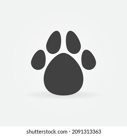 Animal Pet Footprint vector concept minimal icon or symbol