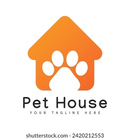 Logotipo de la casa de mascotas para animales Diseño Logotipo de peaje para mascotas