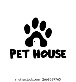 animal pet house vector logo