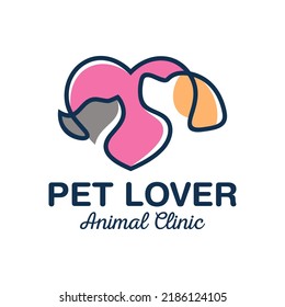 Plantilla de vectores de diseño de logotipos para animales y mascotas