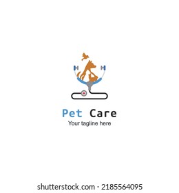 Animal pet logo vector template.