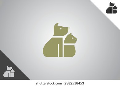 Animal pet modern logotype and symbol. Perfect logo for business related to animal, pet and veterinary. Isolated on background. Vector eps 10.