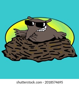 animal pet mole one design vector illustration for use in design and print poster canvas