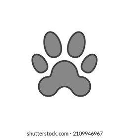 Animal Pet Paw Print vector concept modern colored icon or design element
