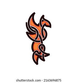 Animal Phoenix Fly Glyph Logo Design