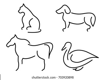 Animal pictogram set 