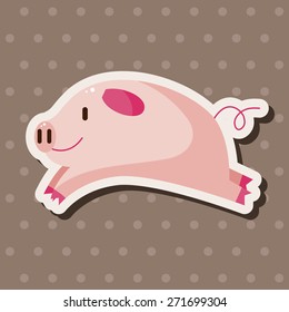 animal pig cartoon theme elements