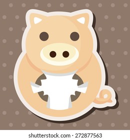animal pig cartoon theme elements