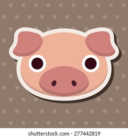 animal pig cartoon theme elements