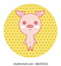 animal pig cartoon theme elements