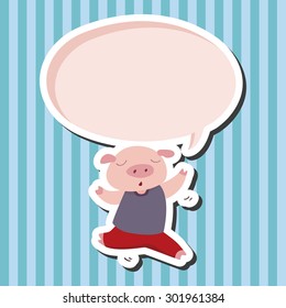 animal pig cartoon theme elements