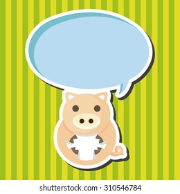 animal pig cartoon theme elements